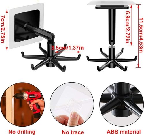 53f1f0fe-7492-4b8d-899d-90301e01d39a.jpg ৩৬০ ডিগ্রি ঘূর্ণনযোগ্য ওয়াল হ্যাঙ্গার মাল্টি-পারপাস সেল্ফ-আঠালো হুক