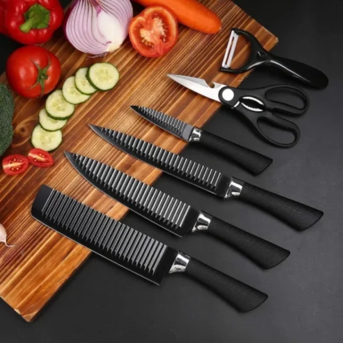 জেপ্টার প্রফেশনাল নাইফ সেট - ৬ পিসি রান্নাঘরের ছুরি সেট, রান্নার ছুরি, পেশাদার শেফ ছুরি,