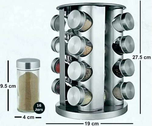 9b887b55-9e6a-407f-9408-485540185011.jpg স্পাইস ক্যারোজেল ১৬ জার রোটেটিং স্পাইস র্যাক সেট, ৩৬০ রোটেটিং স্পাইস ক্যারোজেল সহ ১৬টি স্পাইস জার, রান্নাঘরের কাউন্টারটপ বা ক্যাবিনেটের জন্য টাওয়ার অর্গানাইজার