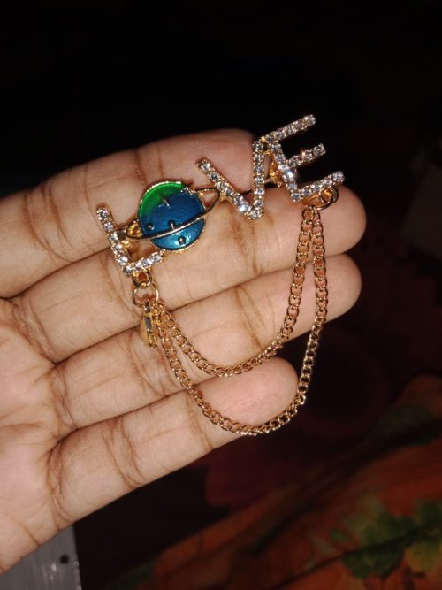 1182b92d-0678-4769-bc0e-fa56ed1086a3 Love Chain Design Brooch Hijab Safety Pin for Girls and Women