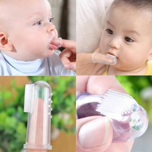 13293a34-9cb8-427f-aaf7-bc4bf7f88244 Silicon baby finger toothbrush with cover. কভার সহ সিলিকন বেবি ফিঙ্গার টুথব্রাশ
