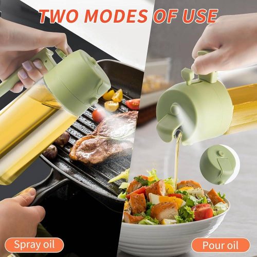 ১ এর মধ্যে ২ অয়েল স্প্রেয়ার এবং অয়েল ডিসপেনসার বোতল ৫০০ মিলি-2 in 1 Oil Sprayer and Oil Dispenser Bottle 500ml