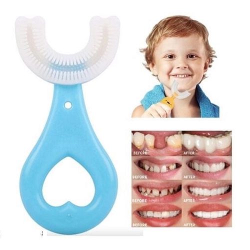 2b75833c-9095-4d9a-a1bd-fca7c766b711 U Shaped Silicone Toothbrush for Kids Children, For Tooth Cleaning