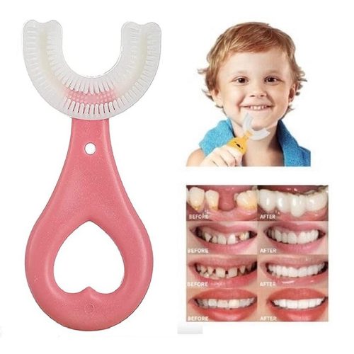 2e76f207-1c59-4939-93c2-9d0122b3da84 U Shaped Silicone Toothbrush for Kids Children, For Tooth Cleaning