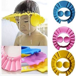 Baby Bathing Shower Cap Hat With Ear Wash Hair Shield