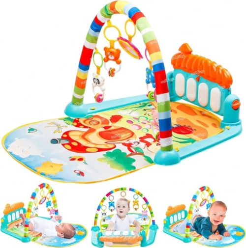 6604697d-b909-450c-92e0-bd556fe11249 Baby Gym Play Mat Activity Center, Kick and Play Piano Gym Mat with Music and Lights, Gifts for Baby Newborn Toddler Infants Boys Girls