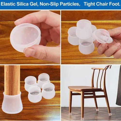 6f9f710a-a1a1-4321-a342-d90e2ce9cb8f Silicone Chair Leg Round Caps 4Pcs/set-সিলিকন চেয়ার লেগ রাউন্ড ক্যাপস ৪ পিস/সেট