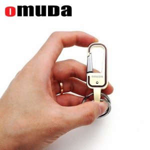 Omuda Hook Locking Double Rings Metal Key Holder for Car, Motorcycle, Bike, Home, Office - Nice key Ring - style key Ring - Good key Ring - Stainless Steel Key Ring, Men's Fashion Key Chain Gift