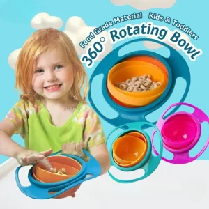 Gyro Bowl 360 Degree Rotating Bowl with Lid for Baby Feeding Bowl