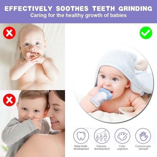 1Pcs Baby Silicone Mitten Teether Glove, Silicone Teething Mitt