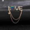 7770ba58-0ddc-4ae2-8d3f-6f283f49cb37 Love Chain Design Brooch Hijab Safety Pin for Girls and Women
