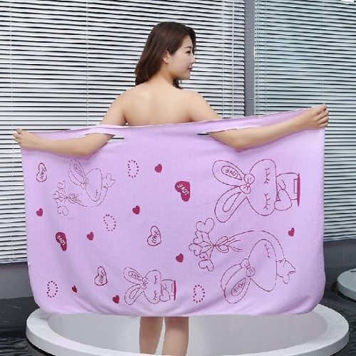 মহিলাদের স্নানের তোয়ালে, পরিধানযোগ্য পোশাক সমুদ্র সৈকত প্রাপ্তবয়স্কদের স্নানের গাউন SPA স্লিং রোব হোম নাইটওয়্যার মাইক্রোফাইবার মহিলাদের বাথরোব