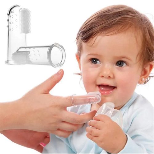 90161f2a-f35d-48ae-b5ff-366efdf36b17 Silicon baby finger toothbrush with cover. কভার সহ সিলিকন বেবি ফিঙ্গার টুথব্রাশ