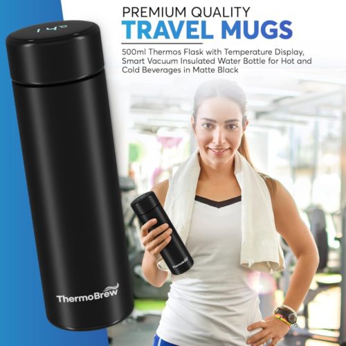 92077549-c4a8-45b6-8a4a-a27f6f48da84 Smart Thermal Flask with Led Temperature Display, Stainless Steel Water Bottle LED Touch Display Screen