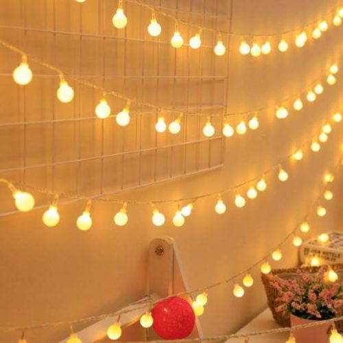 93a866cc-ebfb-4fe0-8a19-b29c2133bd53 20 led Ball shape Fairy Lights, warm white snow ball Waterproof Decorative Fairy Lights 20 pieces set - Room Decoration Light
