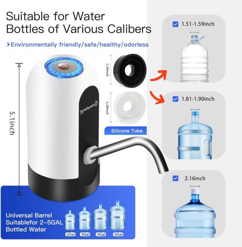 Automatic Water Dispenser With Switch and USB Charging Pump