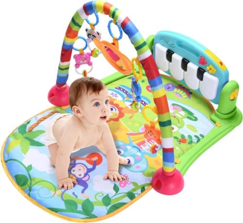 9ba65906-612a-4ed1-bbb3-c629c8d2b4ea Baby Gym Play Mat Activity Center, Kick and Play Piano Gym Mat with Music and Lights, Gifts for Baby Newborn Toddler Infants Boys Girls