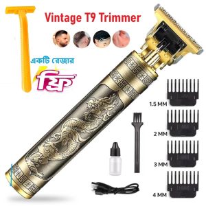 Vintage t9 trimmer, Electric Professional Hair Clipper, Hair Cutting Machine, USB Rechargeable Trimmer