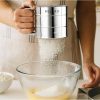 Flour Sifter, Stainless Steel Sifter for Baking, Double Layer Fine Mesh Baking Sifter, One Hand Press Crank Sifter for Powdered Sugar Shaker Duster, Flour Sieve Sifter for Baking Cakes Rondauno