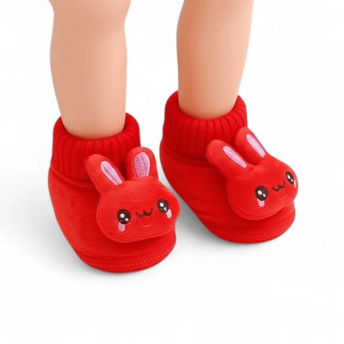 WhatsApp Image 2025-12-15 at 12.36.09 PM (1) Rabbit Cartoon Baby Shoe, Warm Soft Sole Winter Plush and Thick Cotton Socks and Shoes