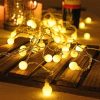 aaf94e7b-1988-4665-b626-a6a6e0eb17d1 20 led Ball shape Fairy Lights, warm white snow ball Waterproof Decorative Fairy Lights 20 pieces set - Room Decoration Light