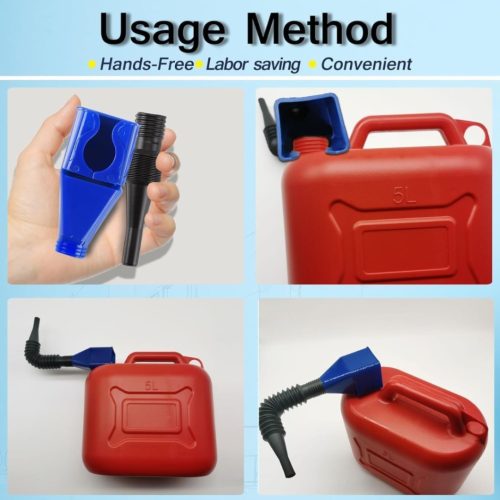 ae7b1172-f52d-46f4-b214-31a0518c7271 Draining Oil Snap Plastic Funnel, Flexible Portable Oil Funnel