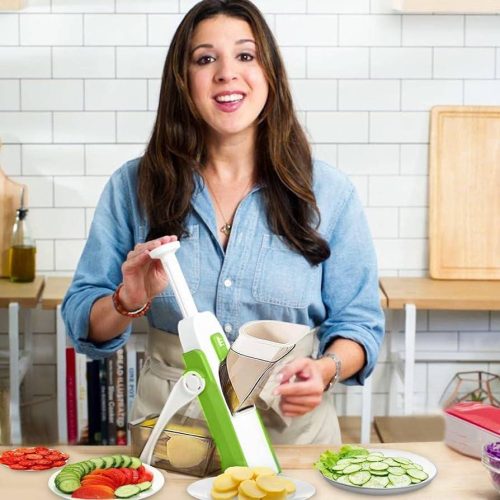 ব্রাভা স্প্রিং স্লাইসার ভেজিটেবল ফ্রুটস কাটার, ভেজিটেবল কাটার, সবজি কাটার- Brava Spring Slicer Vegetables Fruits Cutter, Vegetable Cutter.