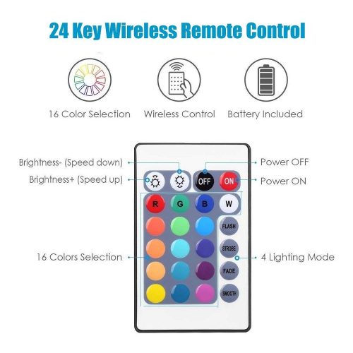 LED Strip Light Remote Control Colour Changing Light with Sticker,