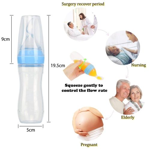 c1009472-d394-4fd7-8ef2-18bfee748de1 Applebear Silicone Baby Spoon Blue Feeder From 0m+ 120ml