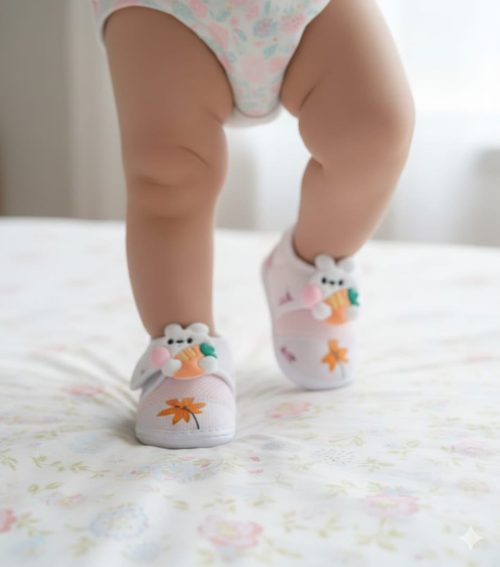 c17baaa2-b002-4f06-9ff3-8791afb55e07 Newborn Baby Cotton Soft Shoes, I Love Baby Shoe For (0- 12 Months)