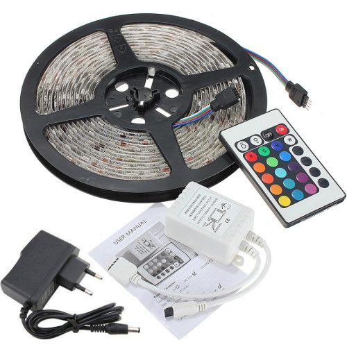 LED Strip Light Remote Control Colour Changing Light with Sticker,