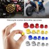 30Pcs Motorcycle Screw Nut Bolt Cap Cover Modification Decorative Universal Frame Sliders Sleeve Muff For Bike, motorcycles, electric motorcycles, scooters