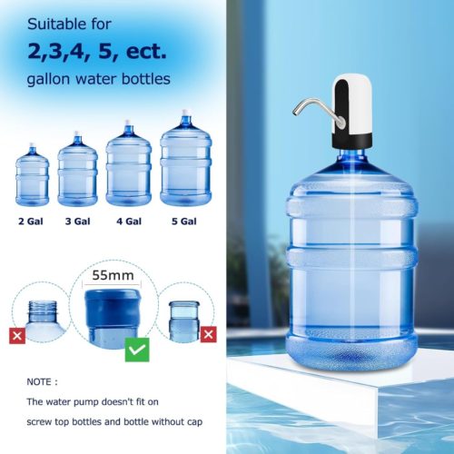 Automatic Water Dispenser With Switch and USB Charging Pump