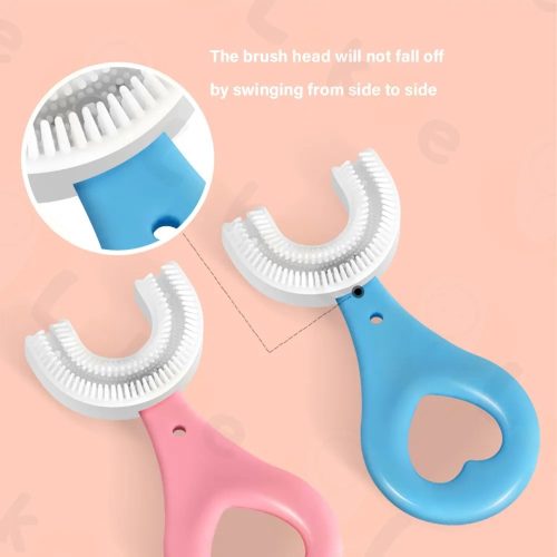 dc911f64-429c-41ef-971e-e4180a96b870 U Shaped Silicone Toothbrush for Kids Children, For Tooth Cleaning