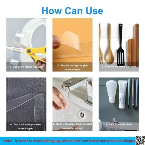 dc933b85-413c-4517-8303-06710101de96 ডাবল সাইডেড আঠালো ন্যানো টেপ-৩ মি, ডাবল সাইডেড টেপ, উভয় সাইডেড টেপ- Double Sided Adhesive Nano Tape-3m, dual sided tape, both Sided Tape