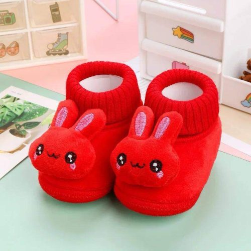e229faaf-ebb8-4734-a878-b7f06ad51b71 Rabbit Cartoon Baby Shoe, Warm Soft Sole Winter Plush and Thick Cotton Socks and Shoes