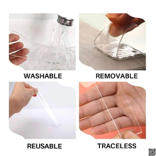 f5a26115-68f9-42dd-b20d-b6da9c2dfa94 ডাবল সাইডেড আঠালো ন্যানো টেপ-৩ মি, ডাবল সাইডেড টেপ, উভয় সাইডেড টেপ- Double Sided Adhesive Nano Tape-3m, dual sided tape, both Sided Tape