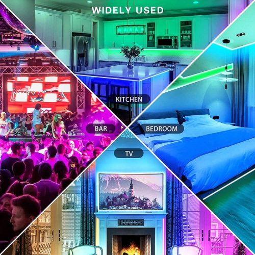 LED Strip Light Remote Control Colour Changing Light with Sticker,