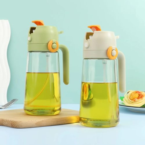 ১ এর মধ্যে ২ অয়েল স্প্রেয়ার এবং অয়েল ডিসপেনসার বোতল ৫০০ মিলি-2 in 1 Oil Sprayer and Oil Dispenser Bottle 500ml