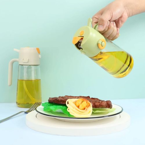 ১ এর মধ্যে ২ অয়েল স্প্রেয়ার এবং অয়েল ডিসপেনসার বোতল ৫০০ মিলি-2 in 1 Oil Sprayer and Oil Dispenser Bottle 500ml