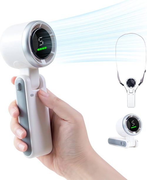 61KMxT2ZU3L._AC_UF894,1000_QL80_ Mini Turbo Portable Fan | Portable Turbo Fan Mini | 3600 mAh Turbo Fan |