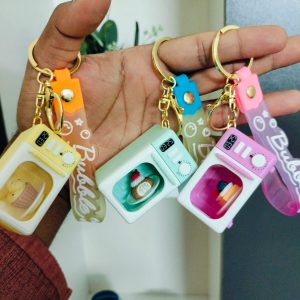 Mini Microwave Oven Keychain with LED Light and Realistic Sound Effects